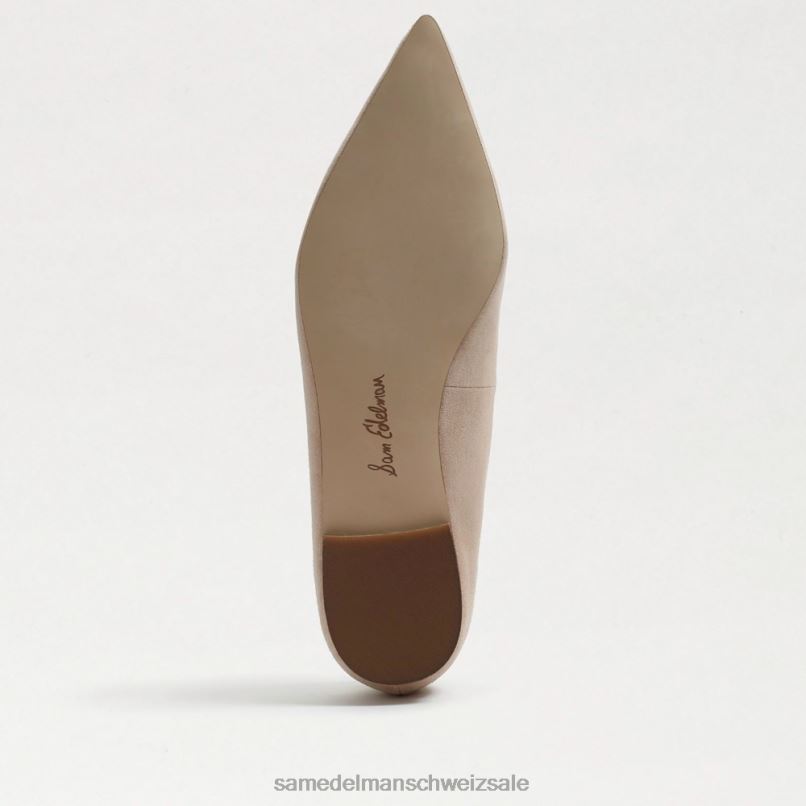CH Sam Edelman Frauen Wanda spitze Zehenpartie flach Cappuccino-Wildleder X2J86485 Schuhwerk