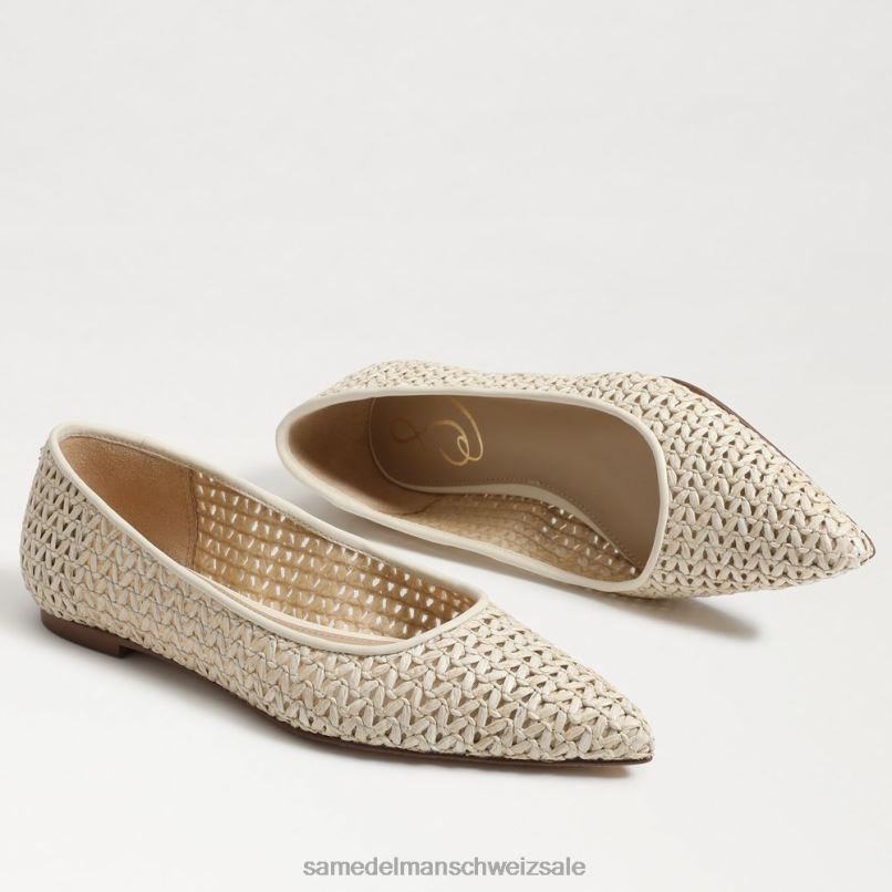 CH Sam Edelman Frauen Wanda spitze Zehenpartie flach Elfenbein X2J86477 Schuhwerk