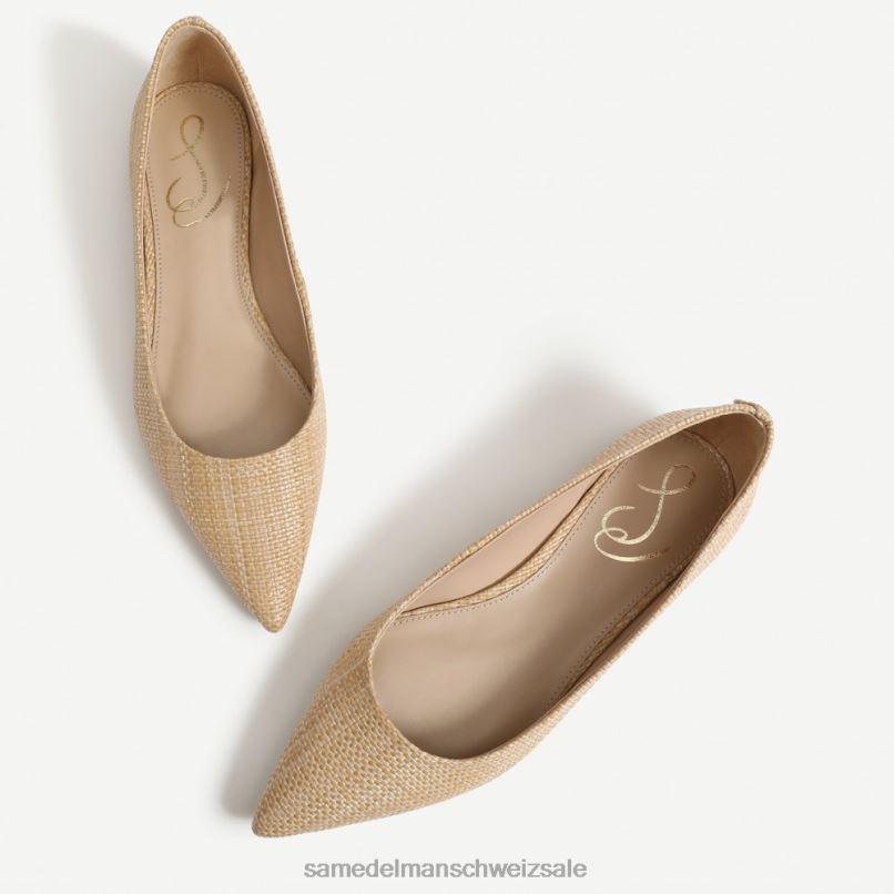 CH Sam Edelman Frauen Wanda spitze Zehenpartie flach gebleichtes Buchenholz X2J86480 Schuhwerk
