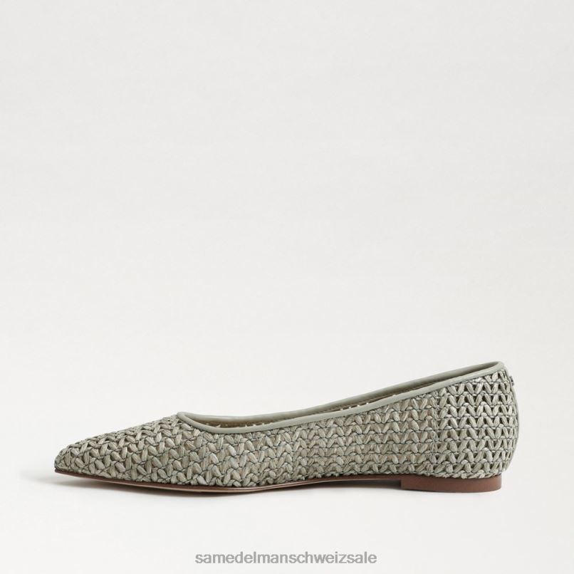 CH Sam Edelman Frauen Wanda spitze Zehenpartie flach staubiger Salbei X2J86479 Schuhwerk