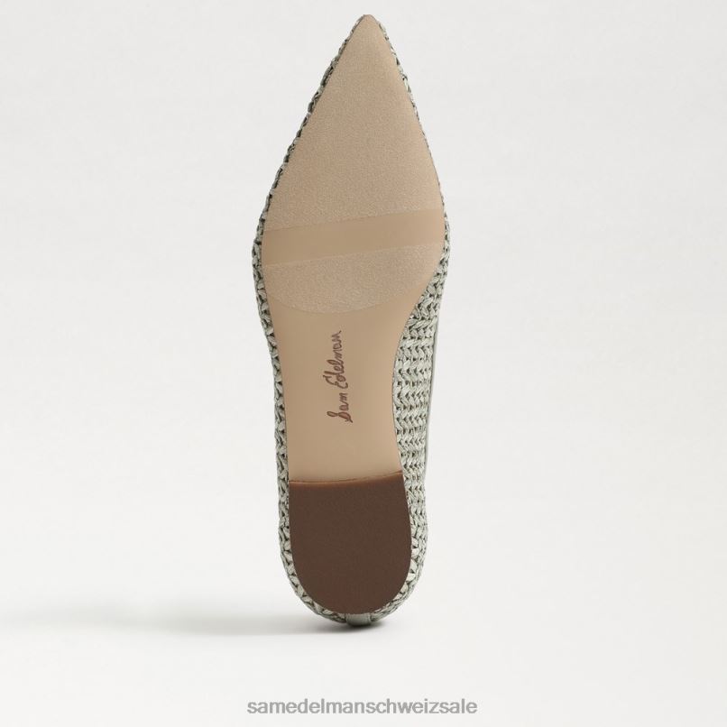 CH Sam Edelman Frauen Wanda spitze Zehenpartie flach staubiger Salbei X2J86479 Schuhwerk