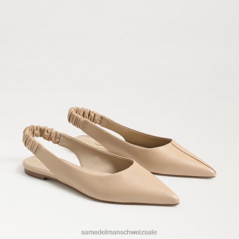 CH Sam Edelman Frauen Whitney Slingback, spitze Zehenpartie, flach Macadamia X2J86738 Schuhwerk