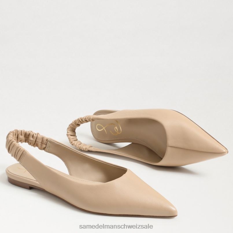 CH Sam Edelman Frauen Whitney Slingback, spitze Zehenpartie, flach Macadamia X2J86738 Schuhwerk