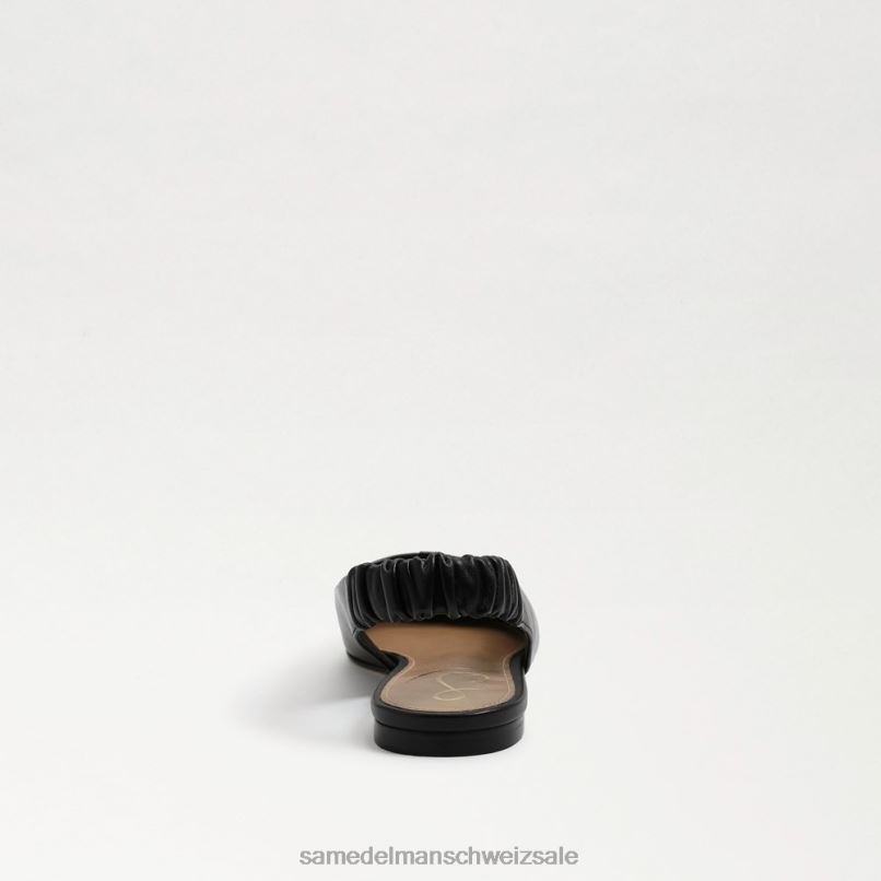 CH Sam Edelman Frauen Whitney Slingback, spitze Zehenpartie, flach schwarzes Leder X2J86736 Schuhwerk