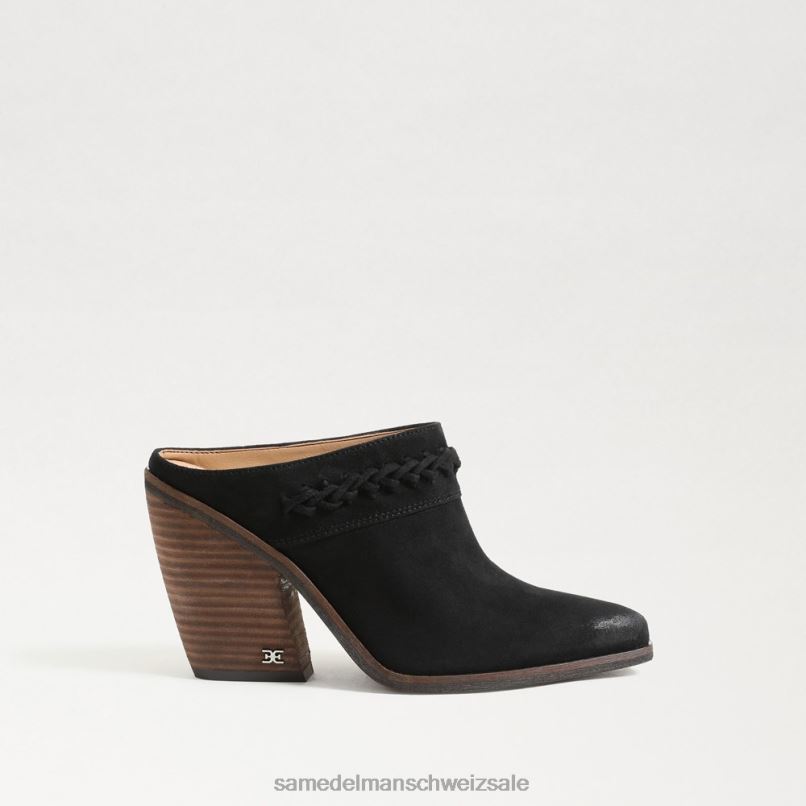 CH Sam Edelman Frauen Alison Western-Mule schwarzes Wildleder X2J86882 Schuhwerk