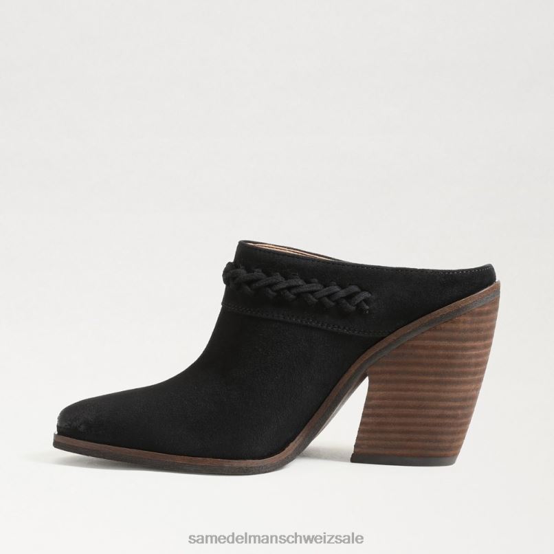 CH Sam Edelman Frauen Alison Western-Mule schwarzes Wildleder X2J86882 Schuhwerk