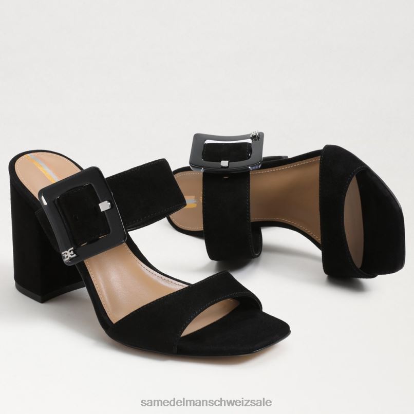 CH Sam Edelman Frauen Dalton-Absatz-Mule schwarzes Wildleder X2J86565 Schuhwerk