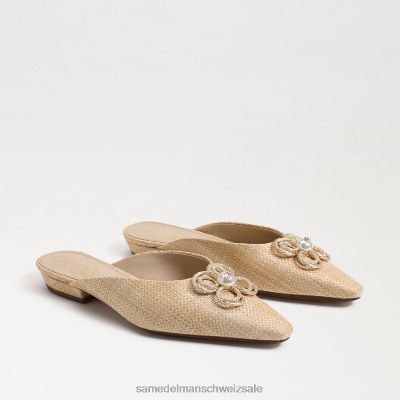 CH Sam Edelman Frauen Jayden spitze Zehenpartie flach gebleichtes Buchenholz X2J86723 Schuhwerk