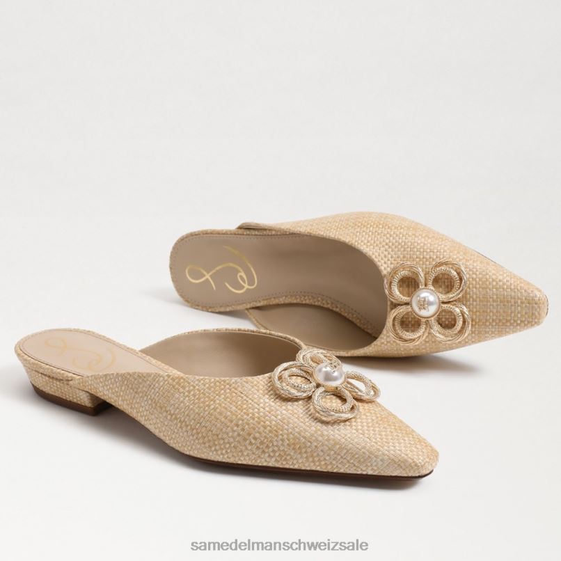 CH Sam Edelman Frauen Jayden spitze Zehenpartie flach gebleichtes Buchenholz X2J86723 Schuhwerk
