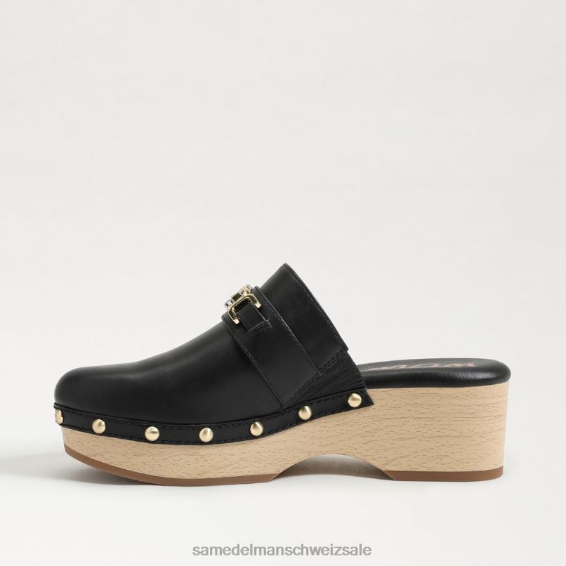 CH Sam Edelman Frauen Kaye verstopfen schwarzes Leder X2J86442 Schuhwerk