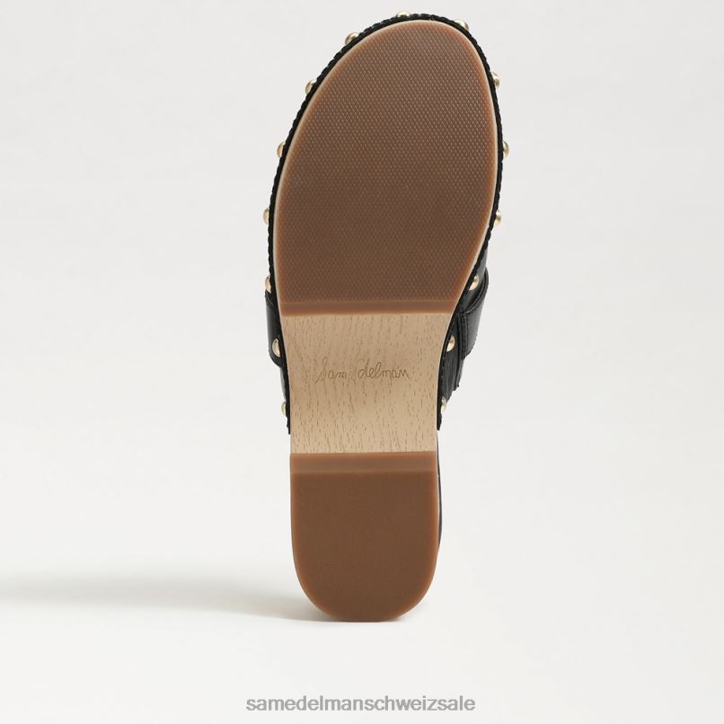 CH Sam Edelman Frauen Kaye verstopfen schwarzes Leder X2J86442 Schuhwerk