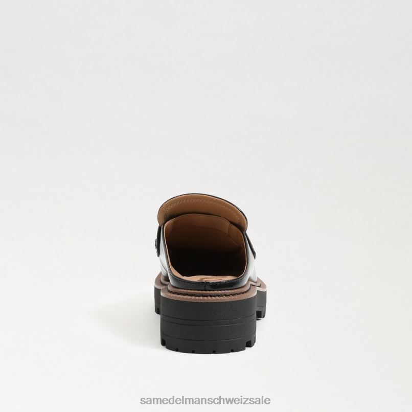 CH Sam Edelman Frauen Lennon-Mule mit Stollensohle schwarzes Leder X2J86465 Schuhwerk