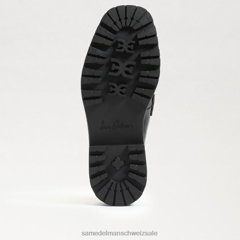 CH Sam Edelman Frauen Lennon-Mule mit Stollensohle schwarzes Leder X2J86465 Schuhwerk
