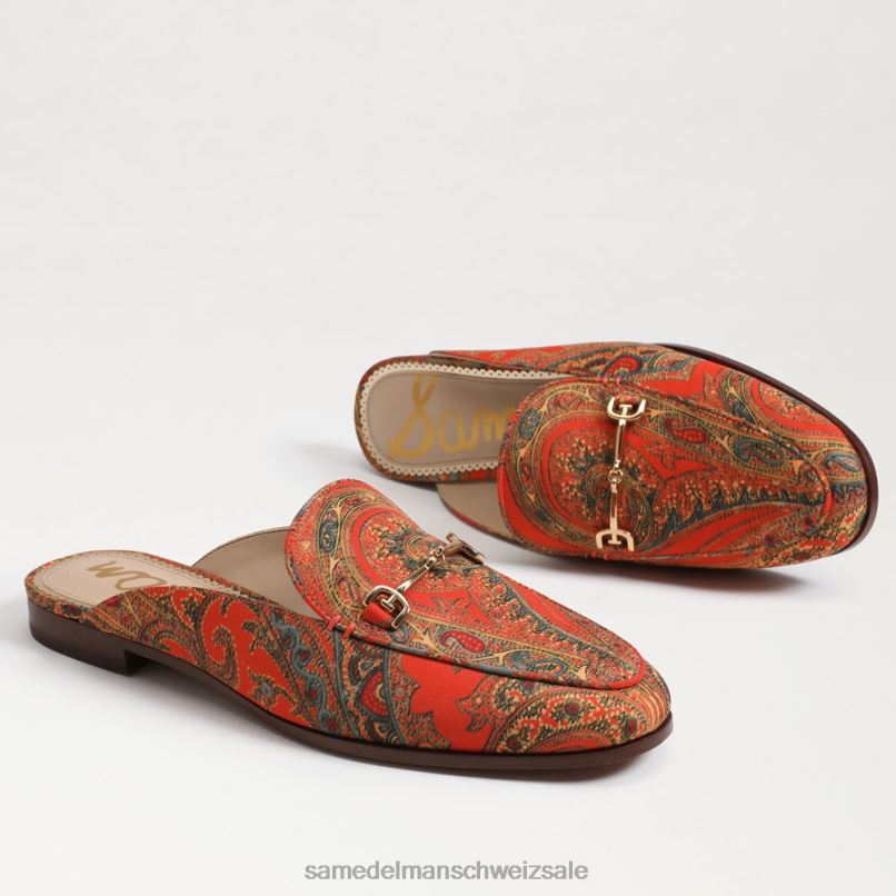CH Sam Edelman Frauen Linnie Bit Mule Orangenmohn X2J8677 Schuhwerk