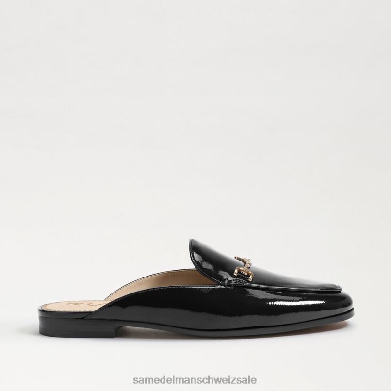 CH Sam Edelman Frauen Linnie Bit Mule schwarzes Lackleder X2J8684 Schuhwerk