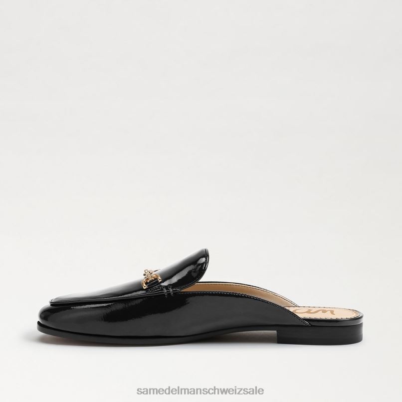 CH Sam Edelman Frauen Linnie Bit Mule schwarzes Lackleder X2J8684 Schuhwerk