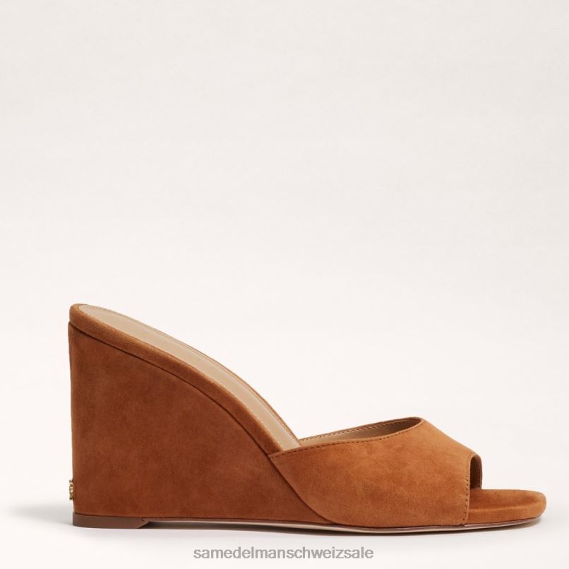 CH Sam Edelman Frauen Merrick Keilsandale braunes Wildleder X2J86614 Schuhwerk