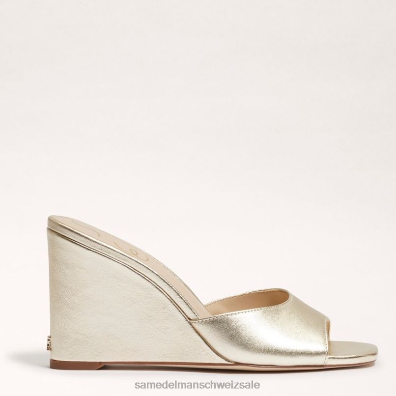 CH Sam Edelman Frauen Merrick Keilsandale dunkles Gold X2J86611 Schuhwerk