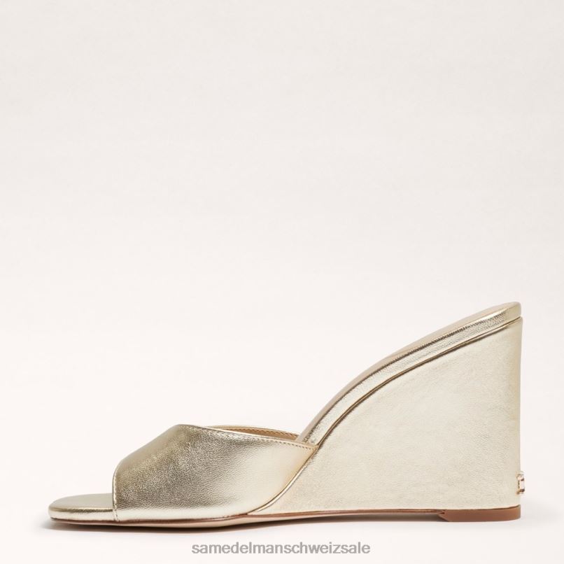 CH Sam Edelman Frauen Merrick Keilsandale dunkles Gold X2J86611 Schuhwerk