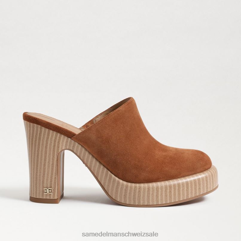 CH Sam Edelman Frauen Shiloh-Pantoletten mit Absatz Grenzbraun X2J86717 Schuhwerk