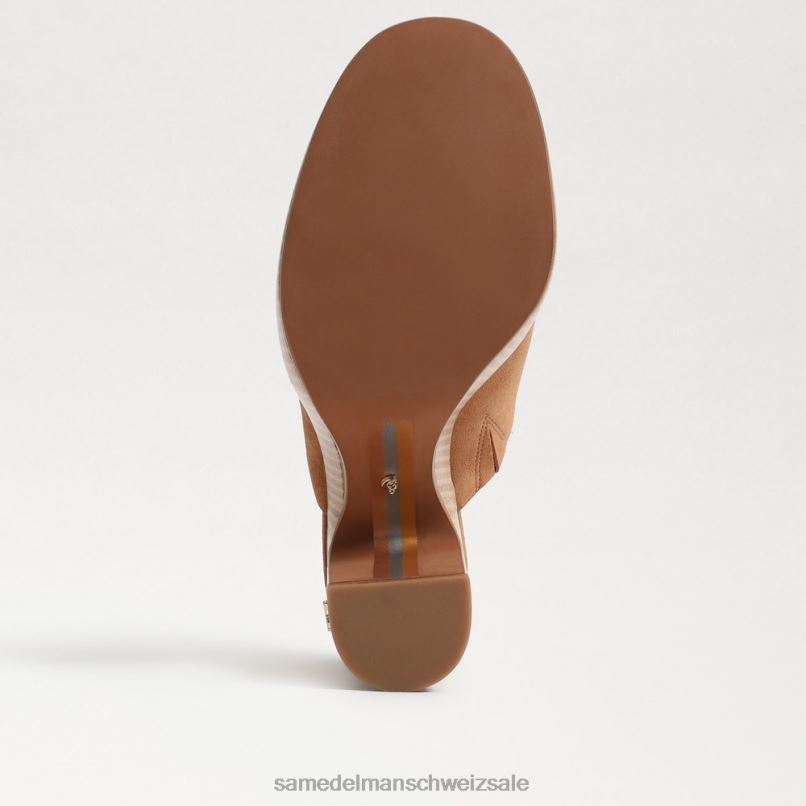 CH Sam Edelman Frauen Shiloh-Pantoletten mit Absatz Grenzbraun X2J86717 Schuhwerk