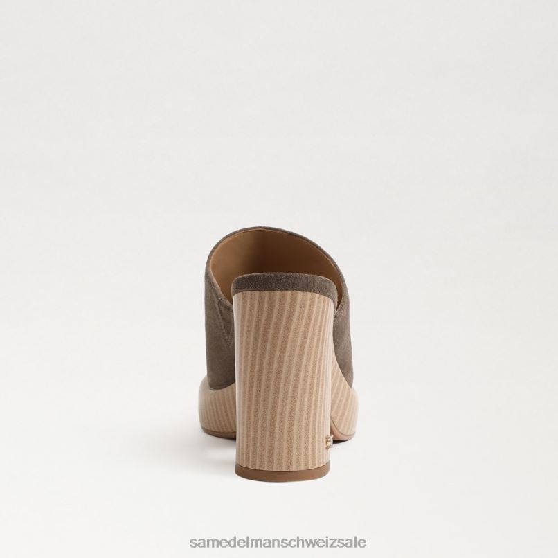 CH Sam Edelman Frauen Shiloh-Pantoletten mit Absatz Wüstenoliven-Wildleder X2J86716 Schuhwerk