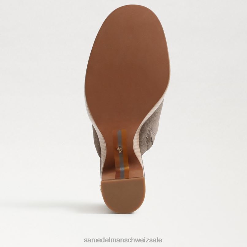 CH Sam Edelman Frauen Shiloh-Pantoletten mit Absatz Wüstenoliven-Wildleder X2J86716 Schuhwerk