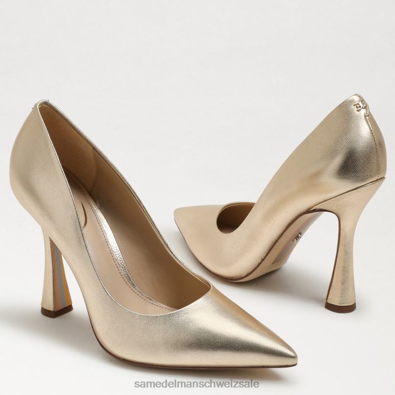 CH Sam Edelman Frauen Antonia spitze Zehenpumpe Gold Blatt X2J86836 Schuhwerk