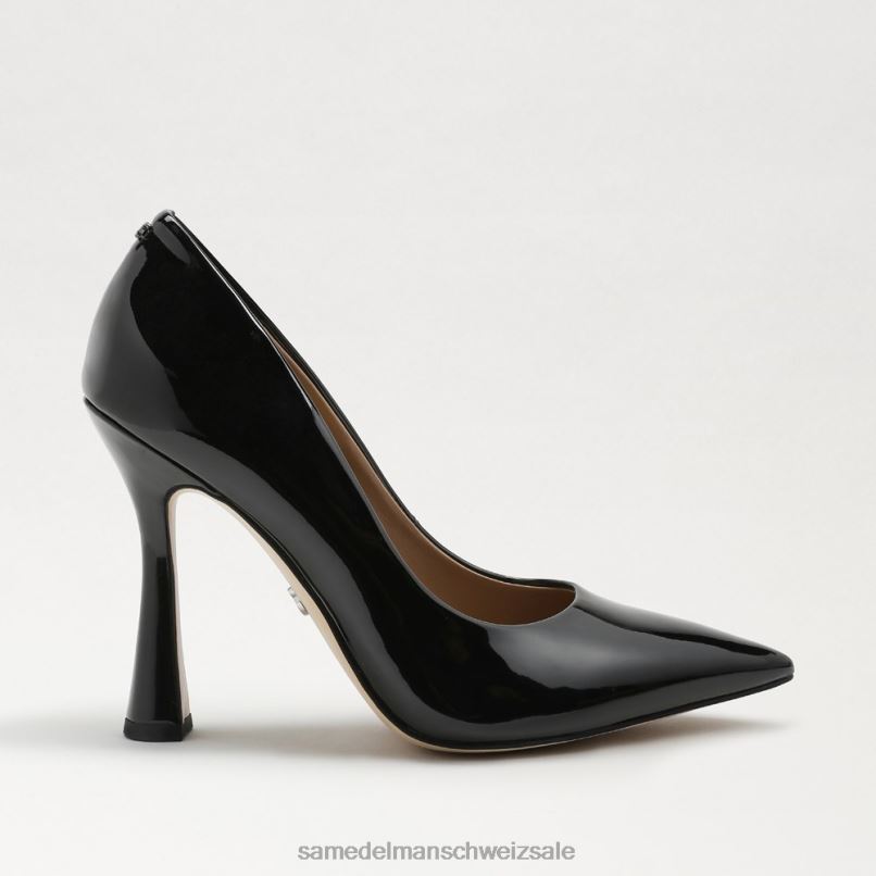 CH Sam Edelman Frauen Antonia spitze Zehenpumpe schwarzes Lackleder X2J86838 Schuhwerk