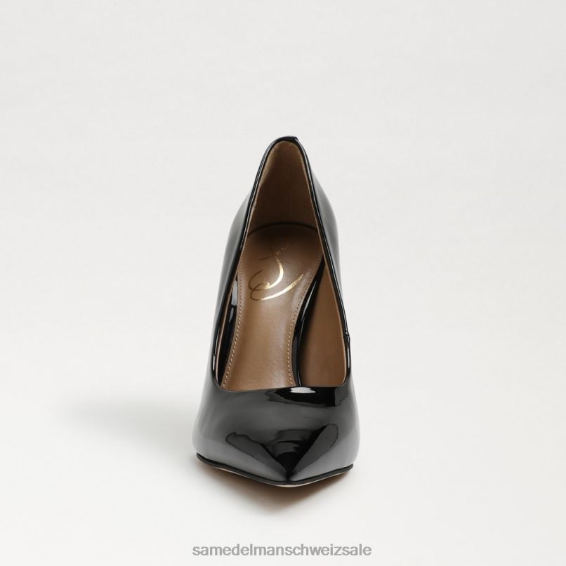 CH Sam Edelman Frauen Antonia spitze Zehenpumpe schwarzes Lackleder X2J86838 Schuhwerk