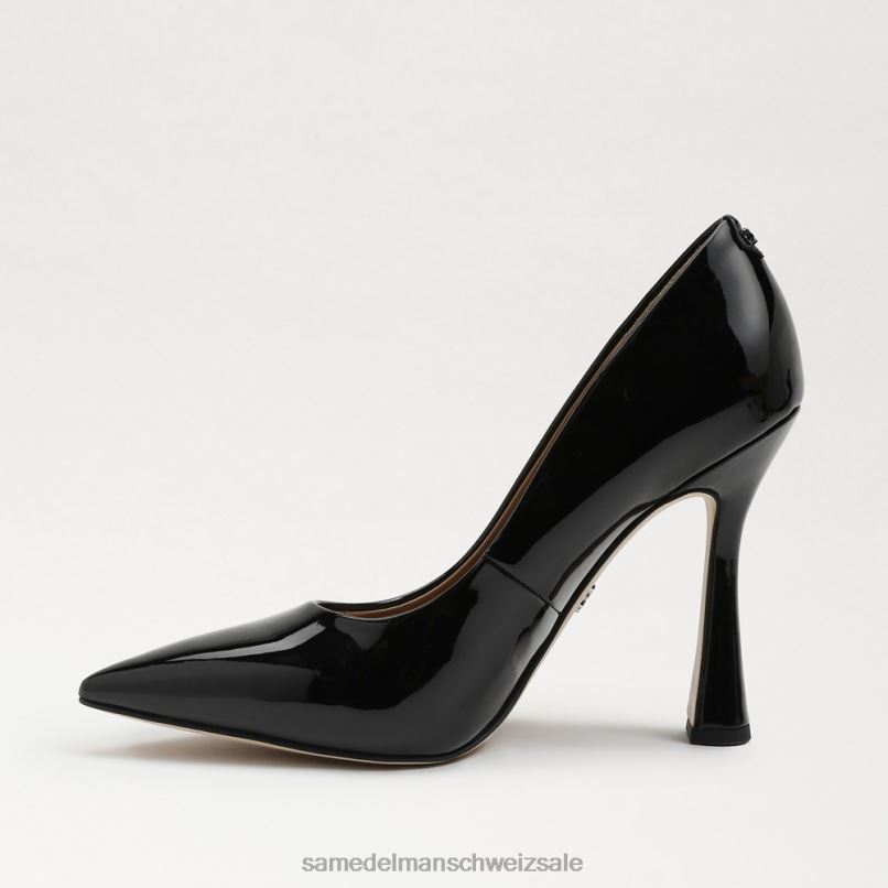 CH Sam Edelman Frauen Antonia spitze Zehenpumpe schwarzes Lackleder X2J86838 Schuhwerk