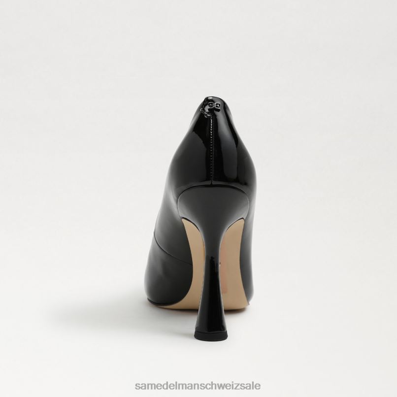 CH Sam Edelman Frauen Antonia spitze Zehenpumpe schwarzes Lackleder X2J86838 Schuhwerk