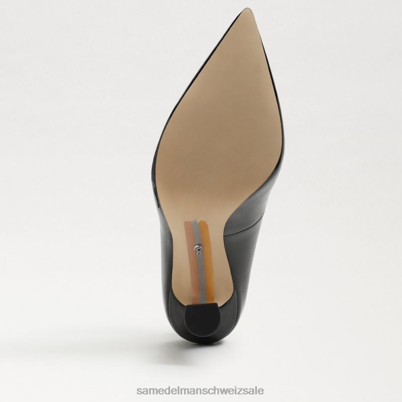 CH Sam Edelman Frauen Antonia spitze Zehenpumpe schwarzes Lackleder X2J86838 Schuhwerk
