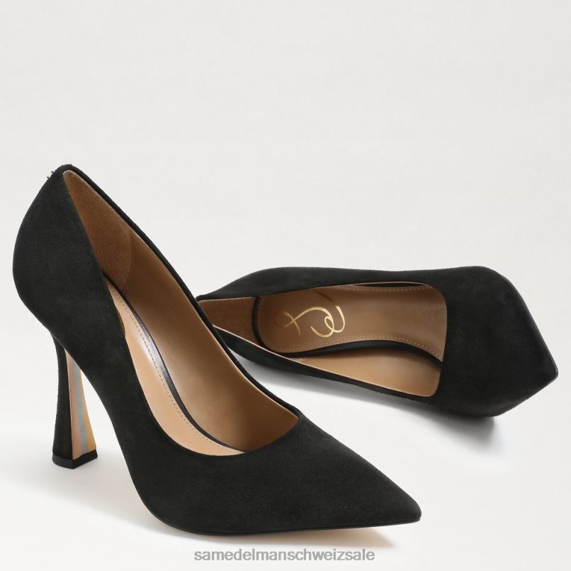 CH Sam Edelman Frauen Antonia spitze Zehenpumpe schwarzes Wildleder X2J86841 Schuhwerk
