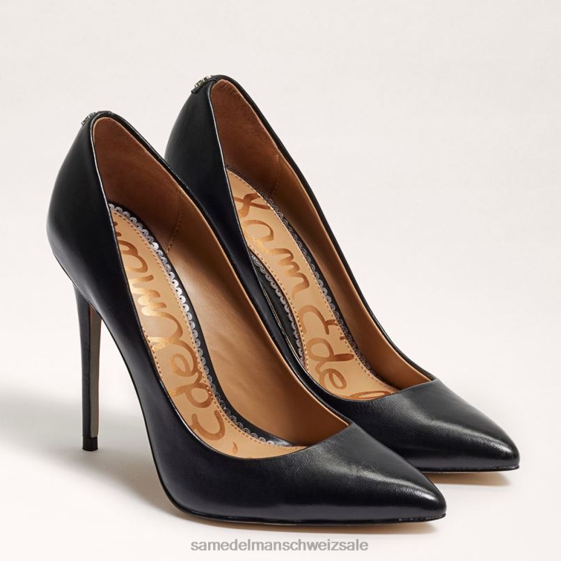 CH Sam Edelman Frauen Danna spitzer Zehenabsatz schwarzes Leder X2J86409 Schuhwerk