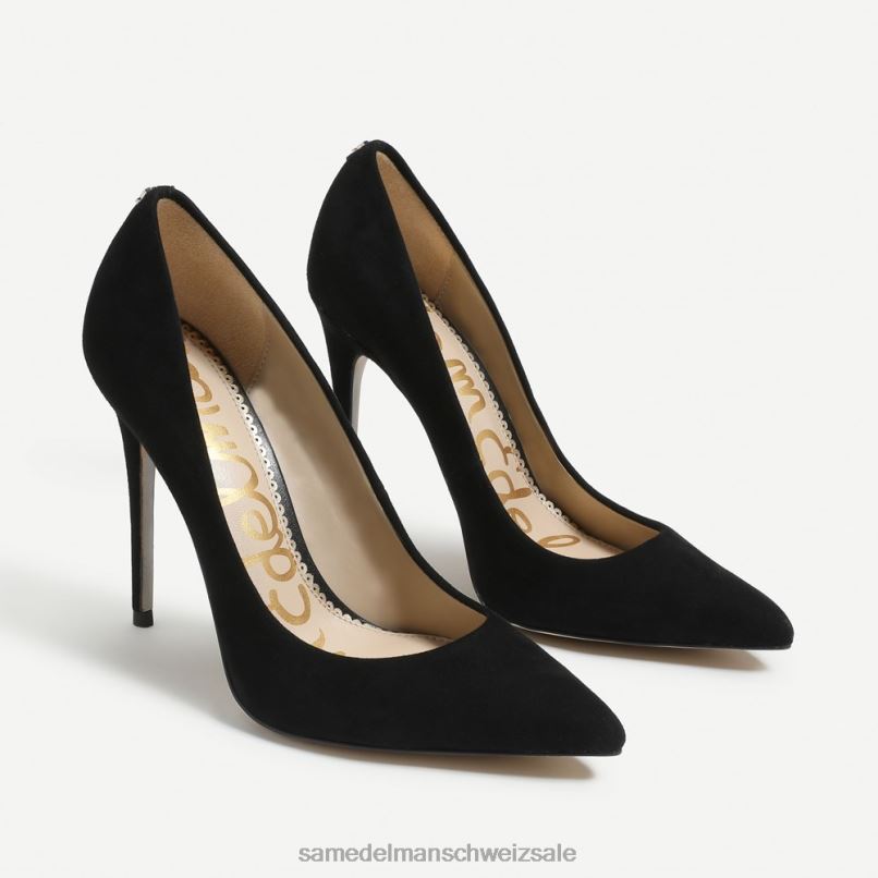 CH Sam Edelman Frauen Danna spitzer Zehenabsatz schwarzes Wildleder X2J86413 Schuhwerk