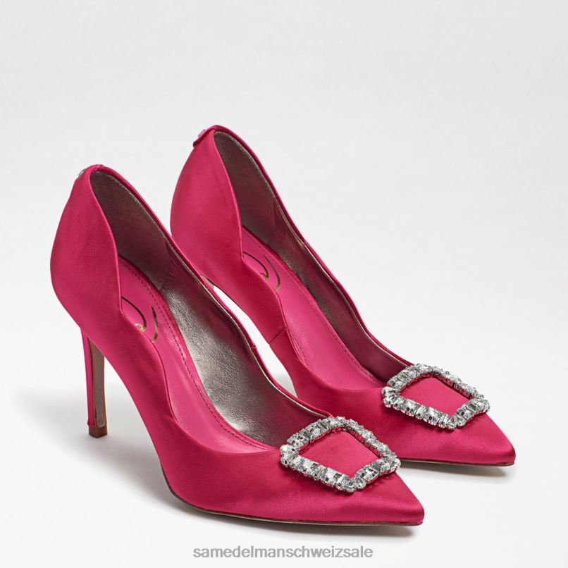 CH Sam Edelman Frauen Harriett spitzer Zehenabsatz Fuchsia-Satin X2J86594 Schuhwerk