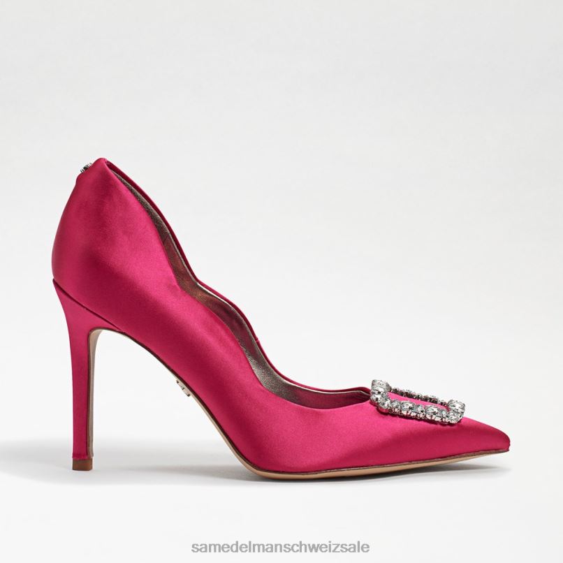 CH Sam Edelman Frauen Harriett spitzer Zehenabsatz Fuchsia-Satin X2J86594 Schuhwerk