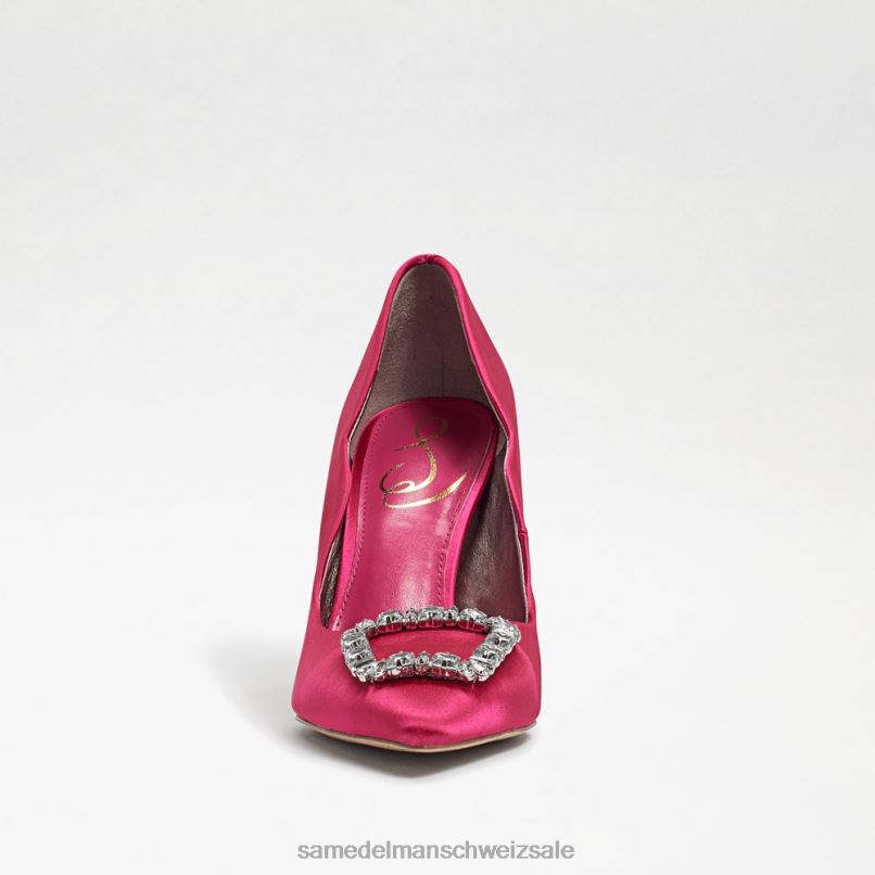 CH Sam Edelman Frauen Harriett spitzer Zehenabsatz Fuchsia-Satin X2J86594 Schuhwerk