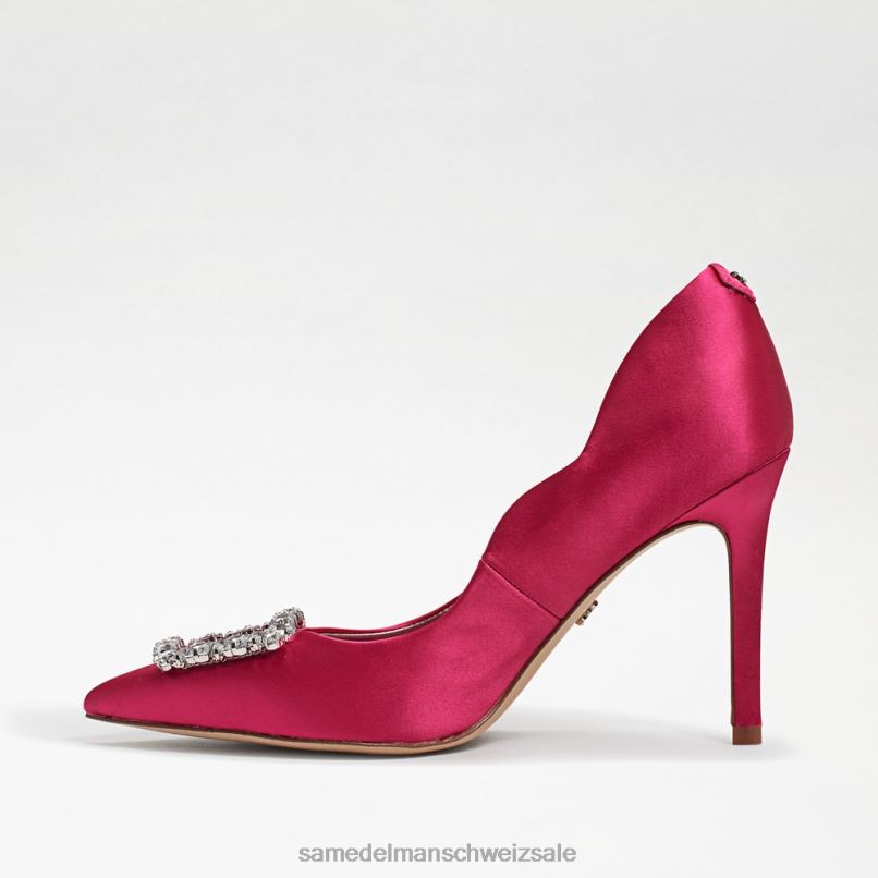 CH Sam Edelman Frauen Harriett spitzer Zehenabsatz Fuchsia-Satin X2J86594 Schuhwerk