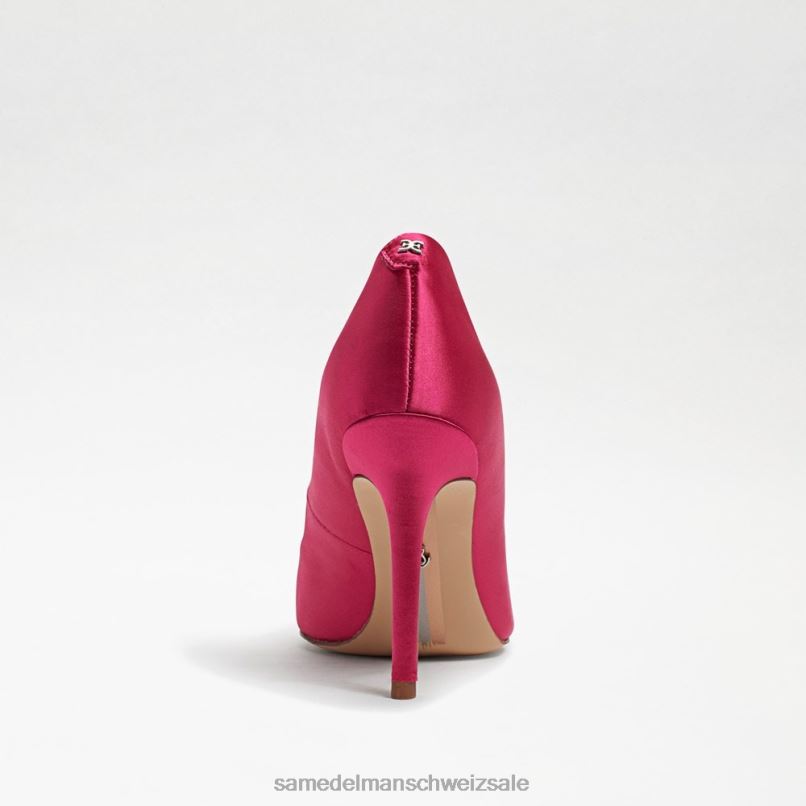 CH Sam Edelman Frauen Harriett spitzer Zehenabsatz Fuchsia-Satin X2J86594 Schuhwerk