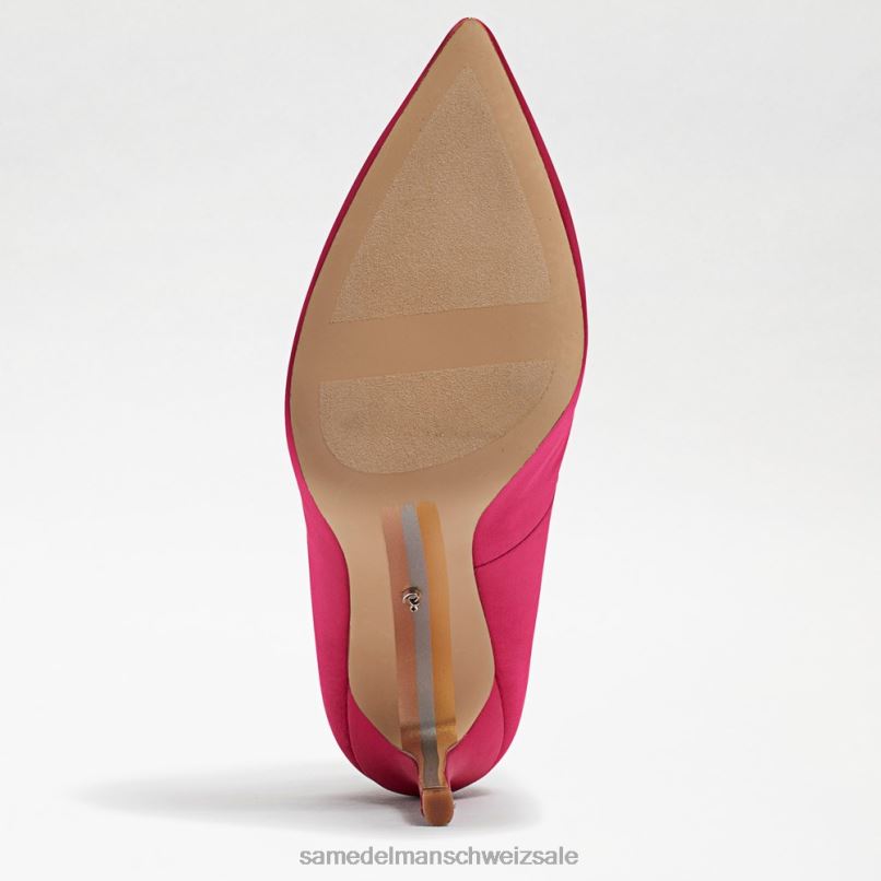 CH Sam Edelman Frauen Harriett spitzer Zehenabsatz Fuchsia-Satin X2J86594 Schuhwerk