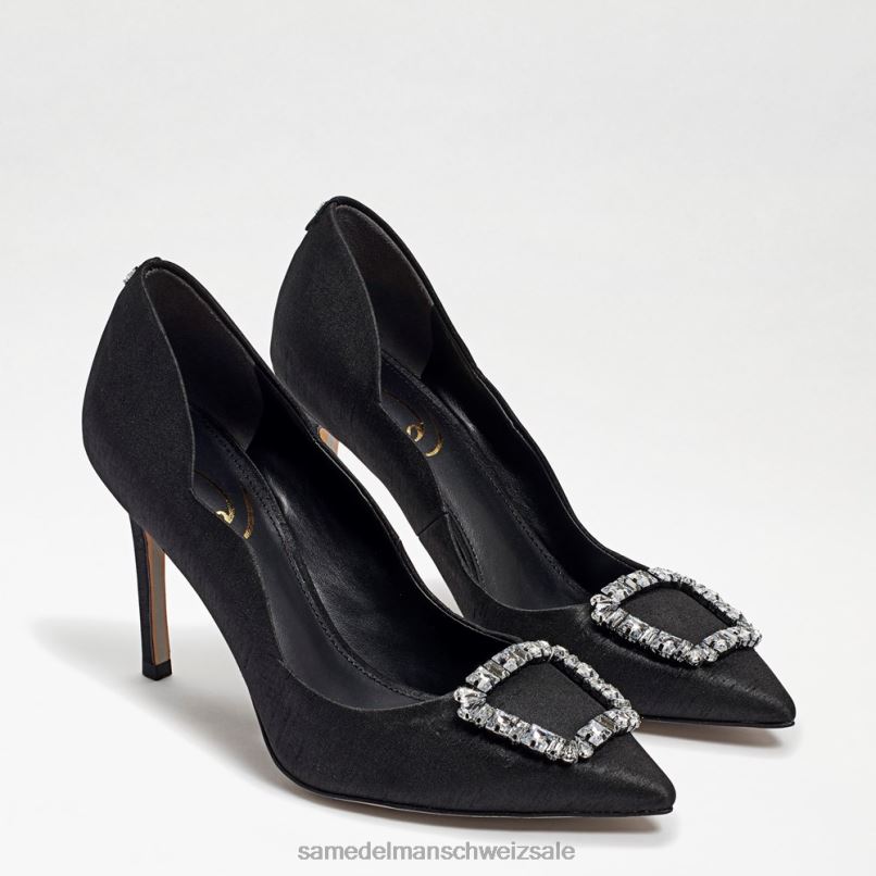 CH Sam Edelman Frauen Harriett spitzer Zehenabsatz schwarze Seide X2J86592 Schuhwerk