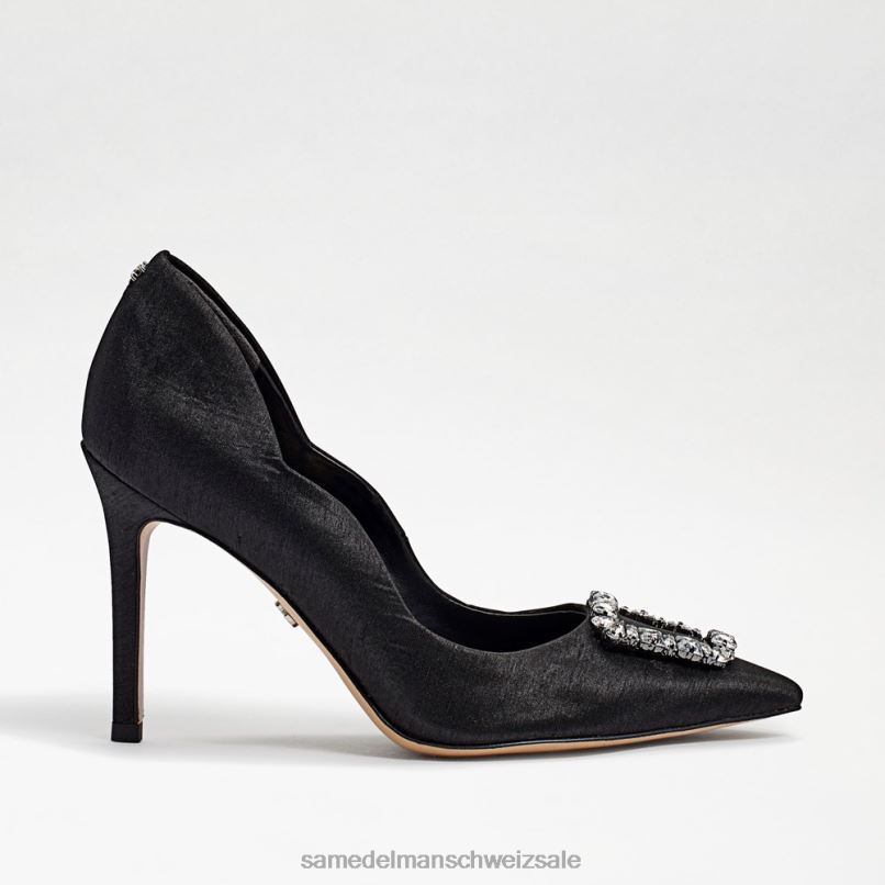 CH Sam Edelman Frauen Harriett spitzer Zehenabsatz schwarze Seide X2J86592 Schuhwerk