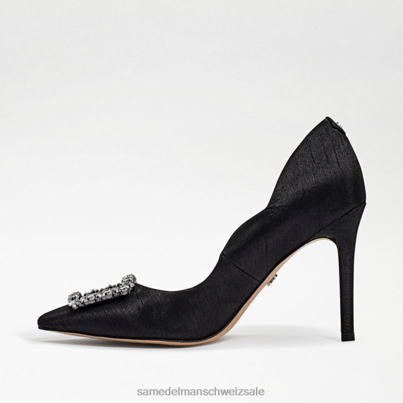 CH Sam Edelman Frauen Harriett spitzer Zehenabsatz schwarze Seide X2J86592 Schuhwerk