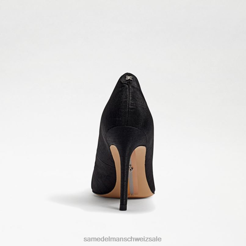 CH Sam Edelman Frauen Harriett spitzer Zehenabsatz schwarze Seide X2J86592 Schuhwerk