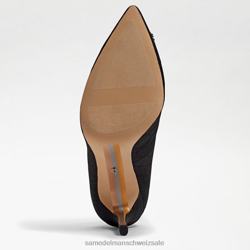 CH Sam Edelman Frauen Harriett spitzer Zehenabsatz schwarze Seide X2J86592 Schuhwerk