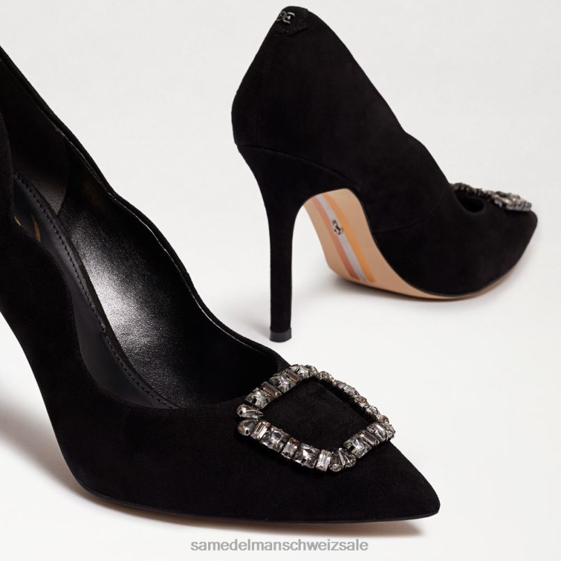 CH Sam Edelman Frauen Harriett spitzer Zehenabsatz schwarzes Wildleder X2J86595 Schuhwerk