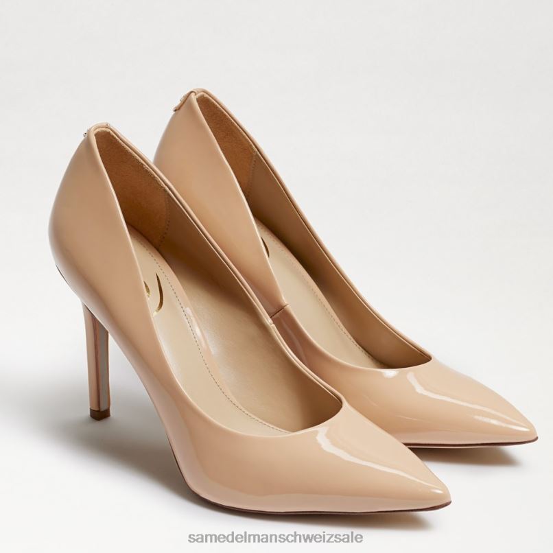 CH Sam Edelman Frauen Haselnussbrauner spitzer Zehenabsatz Beige-Rouge-Lack X2J86160 Schuhwerk
