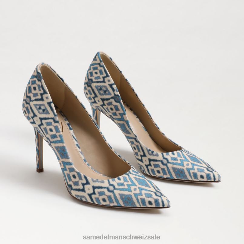 CH Sam Edelman Frauen Haselnussbrauner spitzer Zehenabsatz Blau-Multi X2J86143 Schuhwerk